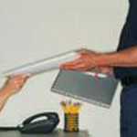 Photo of courier making a delivery